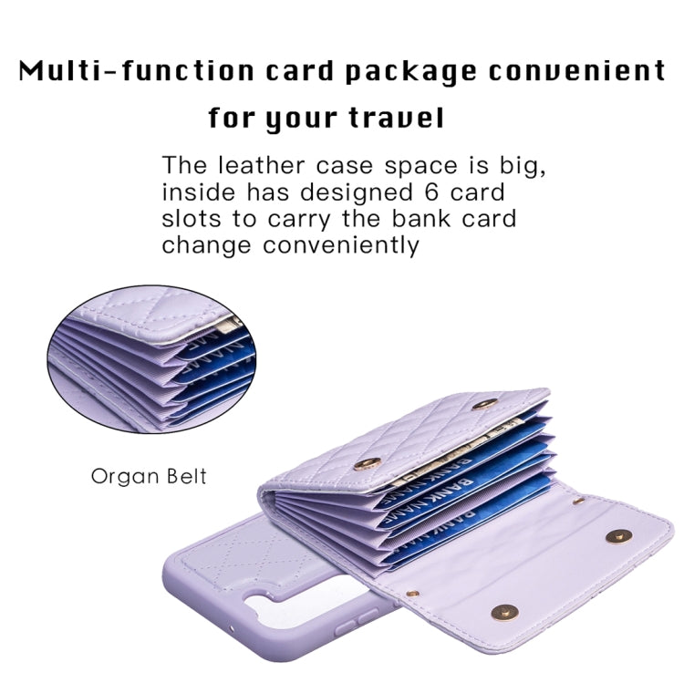For Samsung Galaxy S23 5G Horizontal Wallet Rhombic Leather Phone Case