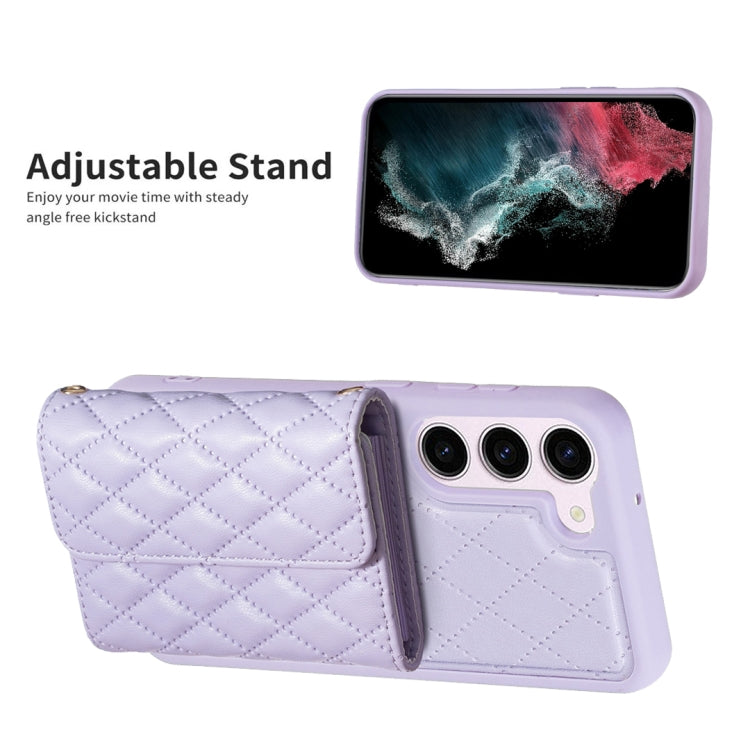 For Samsung Galaxy S23 5G Horizontal Wallet Rhombic Leather Phone Case