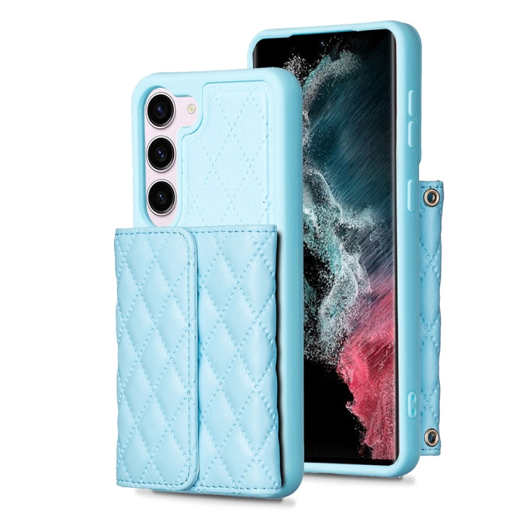 For Samsung Galaxy S23 5G Horizontal Wallet Rhombic Leather Phone Case