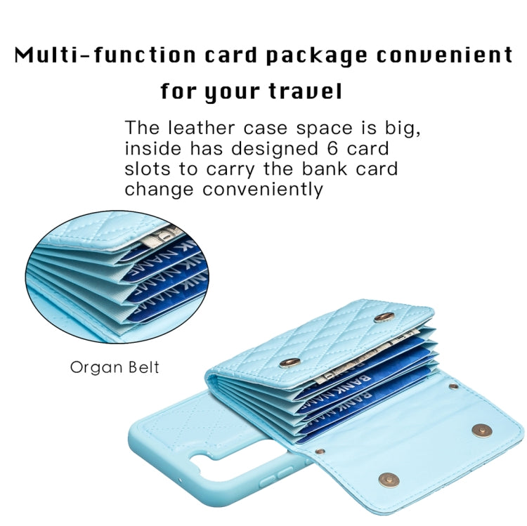 For Samsung Galaxy S23 5G Horizontal Wallet Rhombic Leather Phone Case