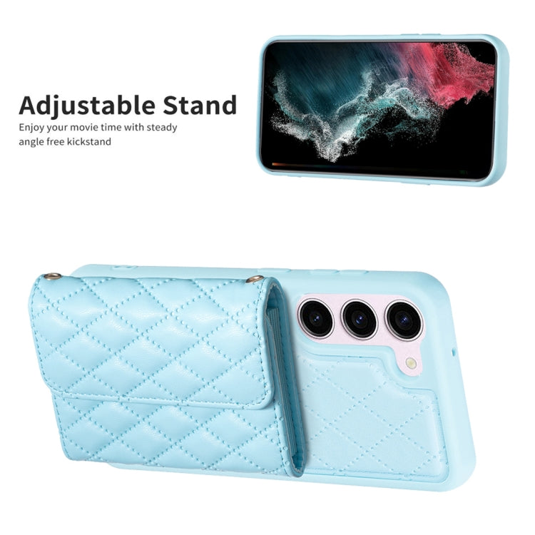For Samsung Galaxy S23 5G Horizontal Wallet Rhombic Leather Phone Case