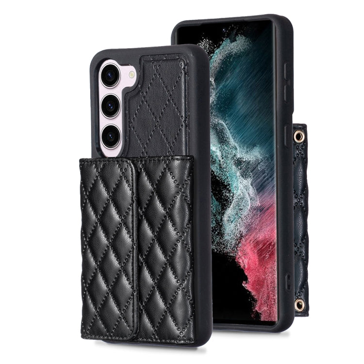 For Samsung Galaxy S23 5G Horizontal Wallet Rhombic Leather Phone Case