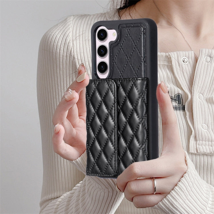 For Samsung Galaxy S23 5G Horizontal Wallet Rhombic Leather Phone Case