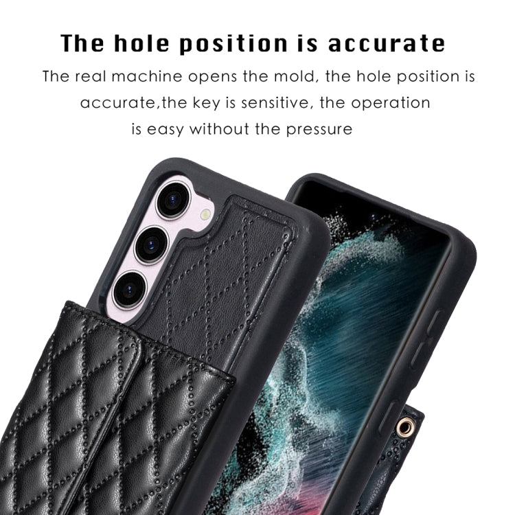 For Samsung Galaxy S23 5G Horizontal Wallet Rhombic Leather Phone Case