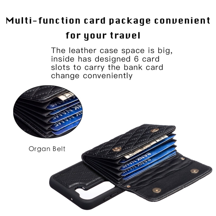 For Samsung Galaxy S23 5G Horizontal Wallet Rhombic Leather Phone Case
