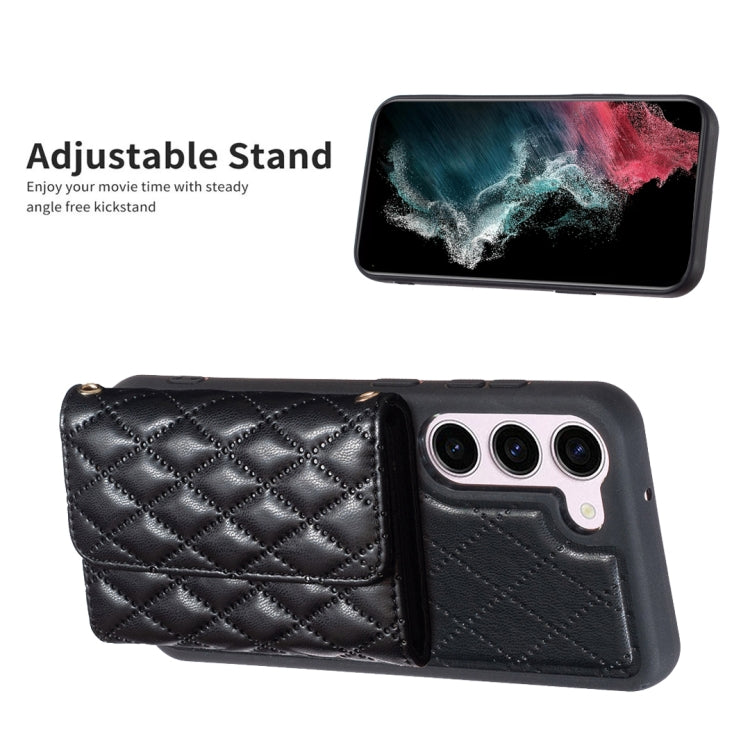 For Samsung Galaxy S23 5G Horizontal Wallet Rhombic Leather Phone Case
