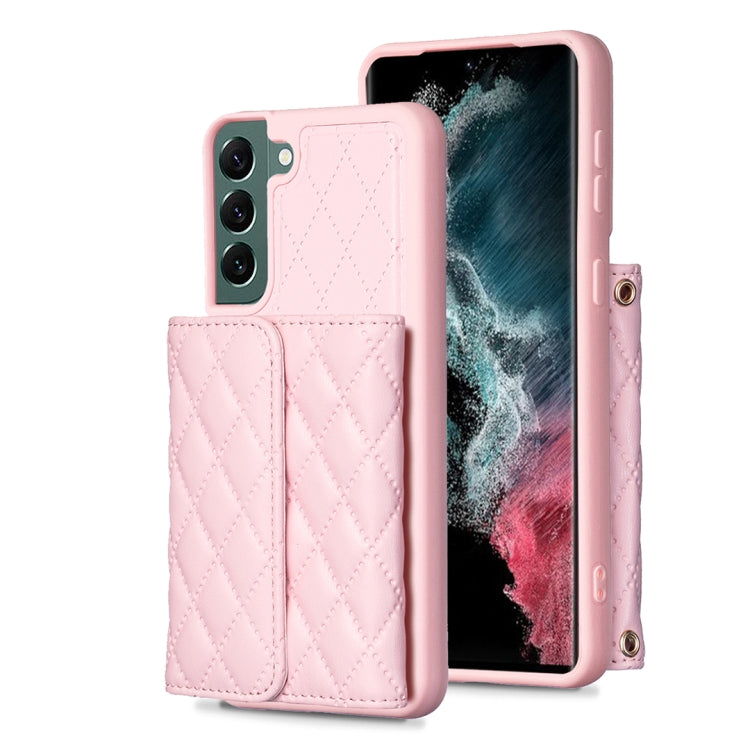 For Samsung Galaxy S22+ 5G Horizontal Wallet Rhombic Leather Phone Case