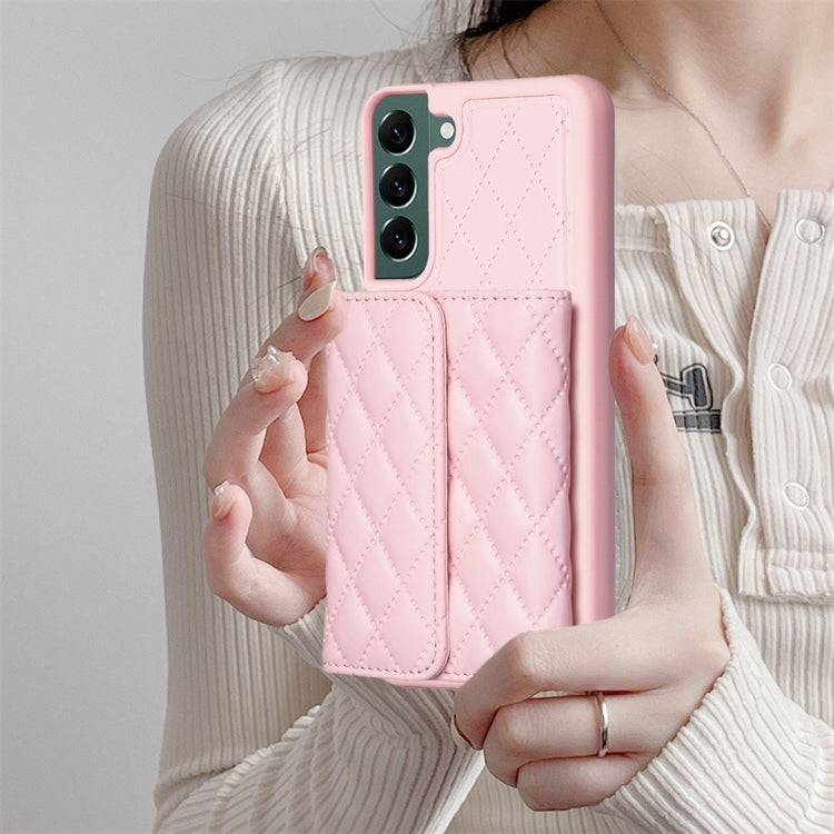 For Samsung Galaxy S22+ 5G Horizontal Wallet Rhombic Leather Phone Case
