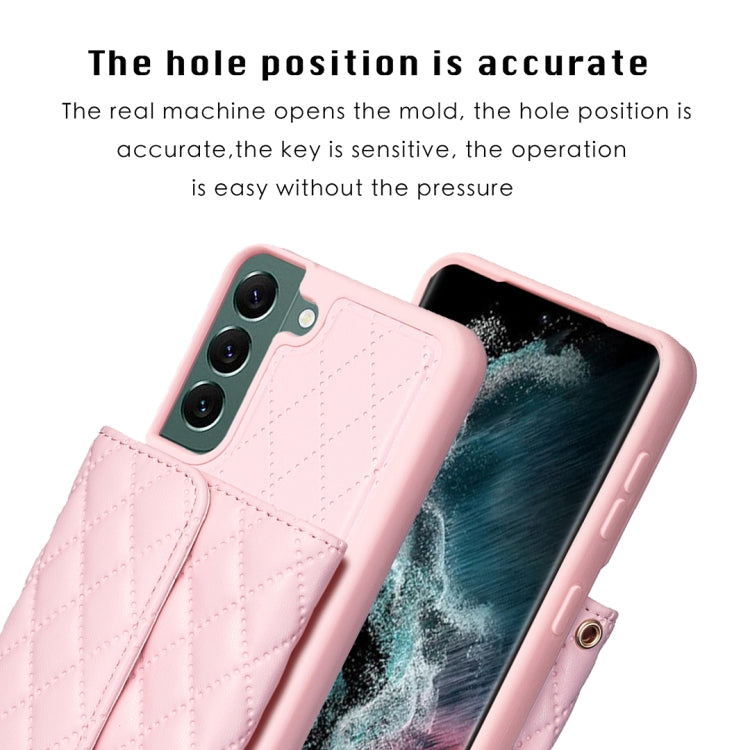 For Samsung Galaxy S22+ 5G Horizontal Wallet Rhombic Leather Phone Case