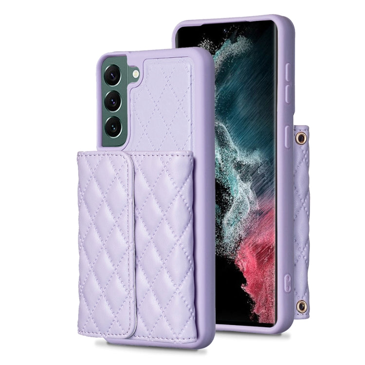 For Samsung Galaxy S22+ 5G Horizontal Wallet Rhombic Leather Phone Case