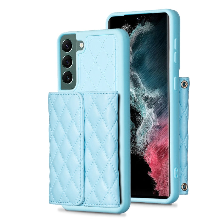 For Samsung Galaxy S22+ 5G Horizontal Wallet Rhombic Leather Phone Case