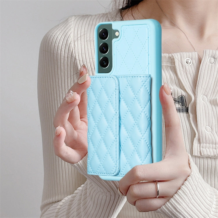 For Samsung Galaxy S22+ 5G Horizontal Wallet Rhombic Leather Phone Case