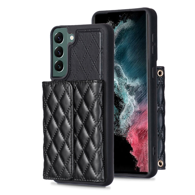 For Samsung Galaxy S22+ 5G Horizontal Wallet Rhombic Leather Phone Case