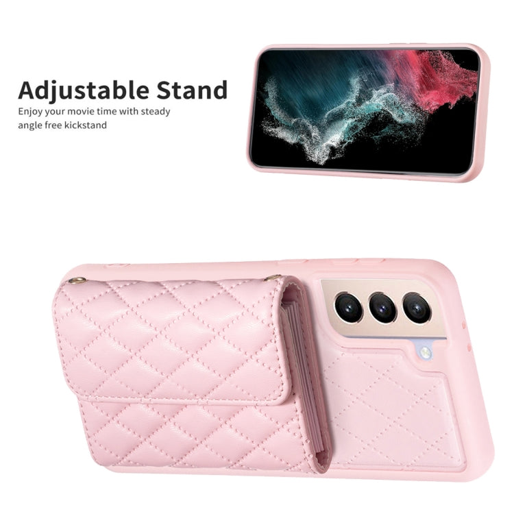 For Samsung Galaxy S21+ 5G Horizontal Wallet Rhombic Leather Phone Case
