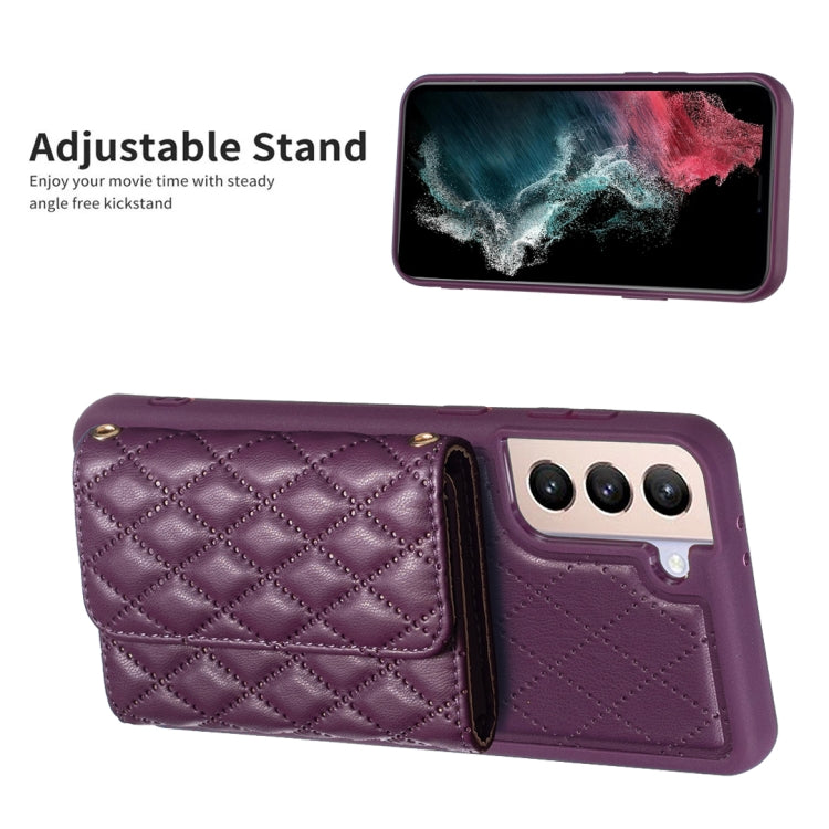 For Samsung Galaxy S21+ 5G Horizontal Wallet Rhombic Leather Phone Case