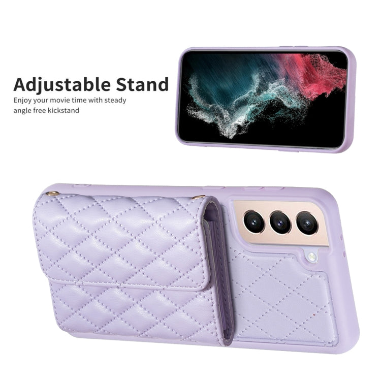 For Samsung Galaxy S21+ 5G Horizontal Wallet Rhombic Leather Phone Case