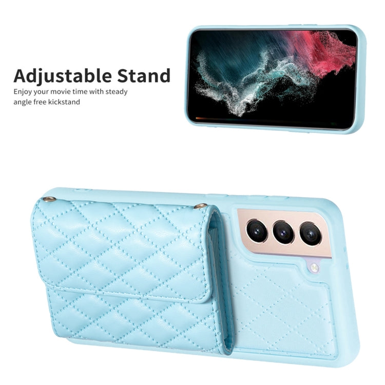 For Samsung Galaxy S21+ 5G Horizontal Wallet Rhombic Leather Phone Case