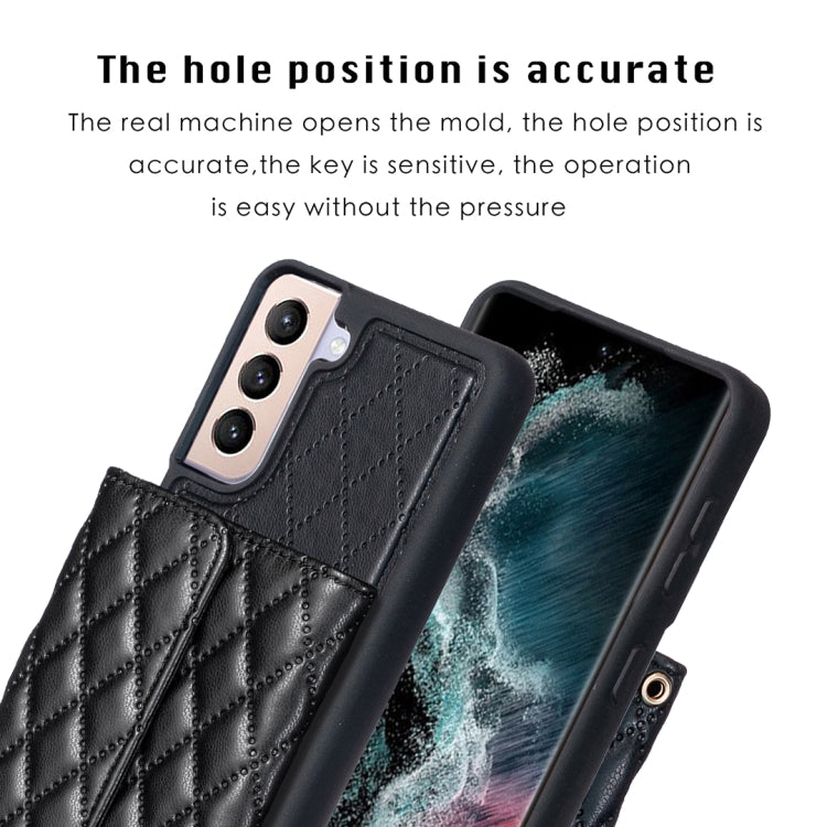 For Samsung Galaxy S21+ 5G Horizontal Wallet Rhombic Leather Phone Case