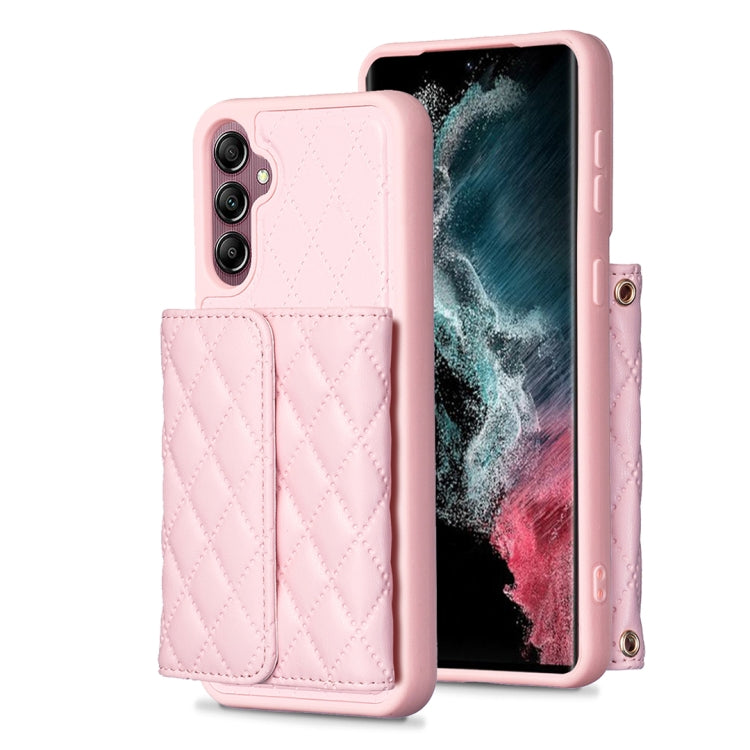 For Samsung Galaxy A14 4G / 5G Horizontal Wallet Rhombic Leather Phone Case