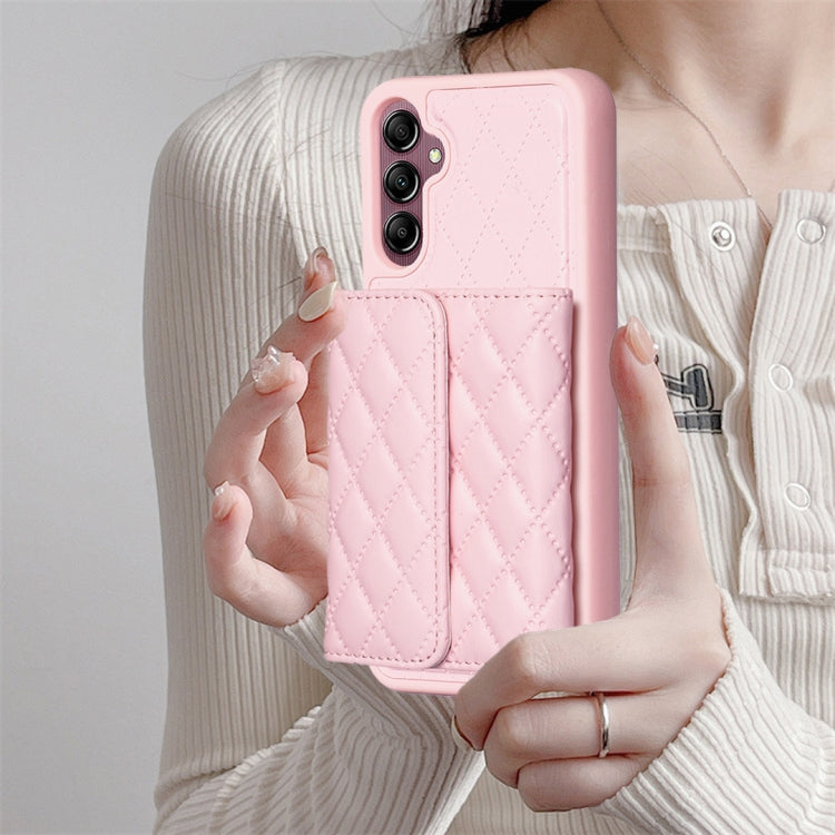 For Samsung Galaxy A14 4G / 5G Horizontal Wallet Rhombic Leather Phone Case