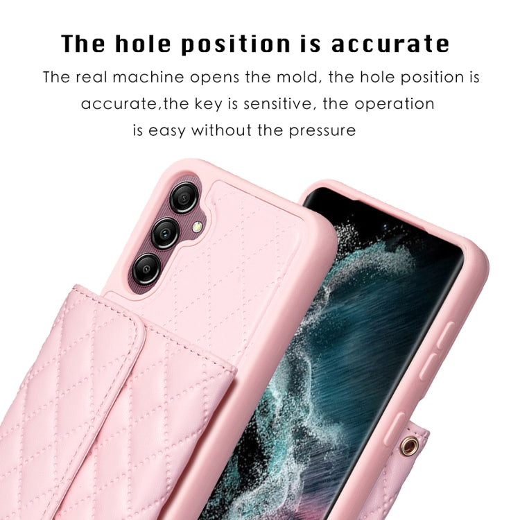 For Samsung Galaxy A14 4G / 5G Horizontal Wallet Rhombic Leather Phone Case