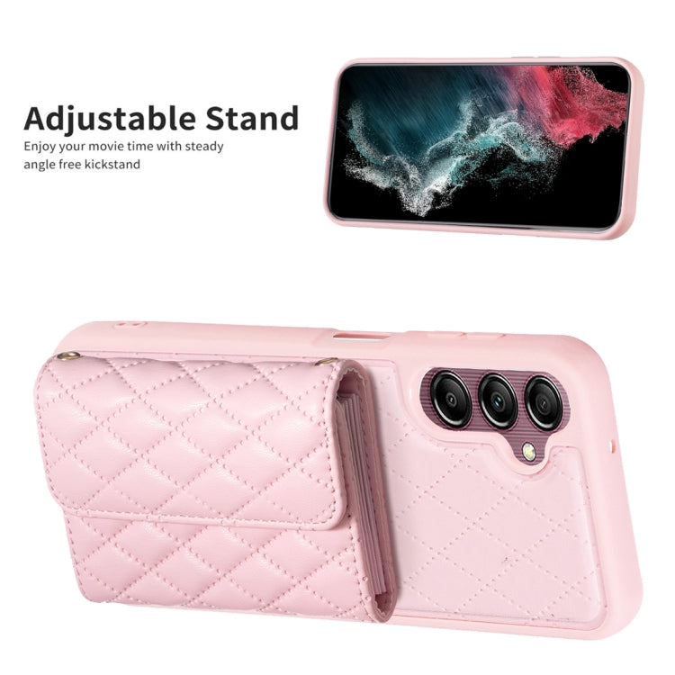 For Samsung Galaxy A14 4G / 5G Horizontal Wallet Rhombic Leather Phone Case