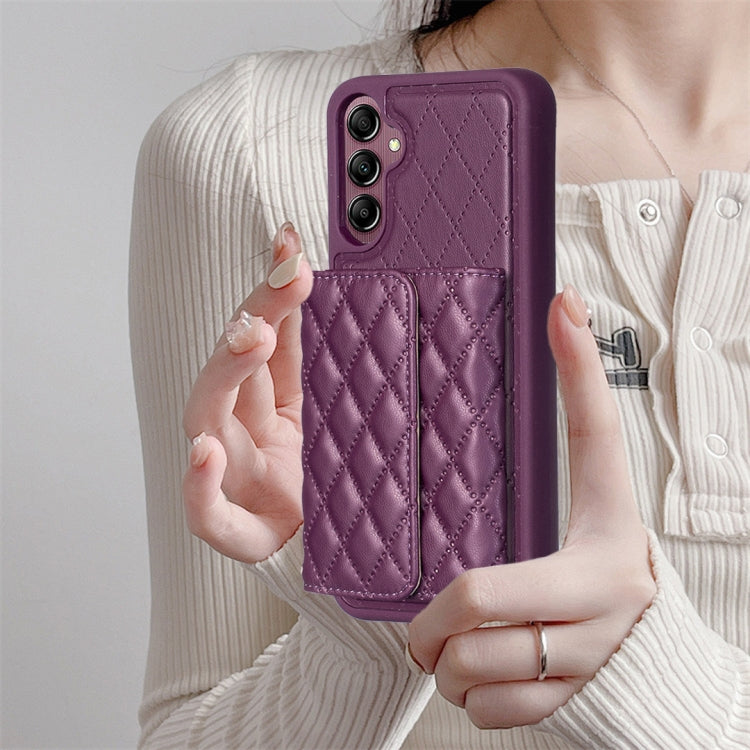 For Samsung Galaxy A14 4G / 5G Horizontal Wallet Rhombic Leather Phone Case