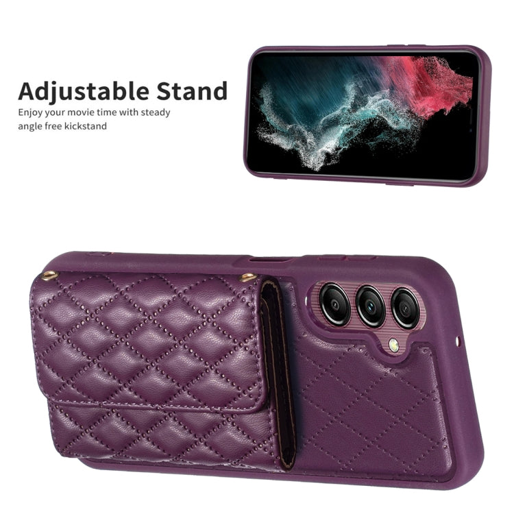 For Samsung Galaxy A14 4G / 5G Horizontal Wallet Rhombic Leather Phone Case