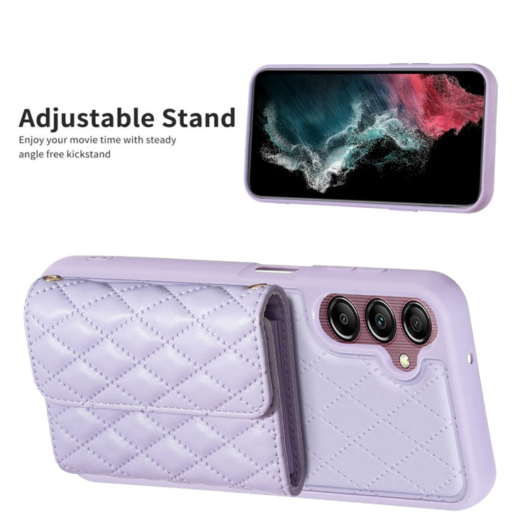 For Samsung Galaxy A14 4G / 5G Horizontal Wallet Rhombic Leather Phone Case