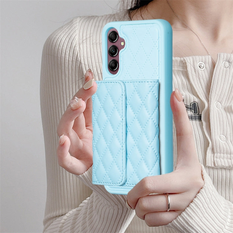 For Samsung Galaxy A14 4G / 5G Horizontal Wallet Rhombic Leather Phone Case