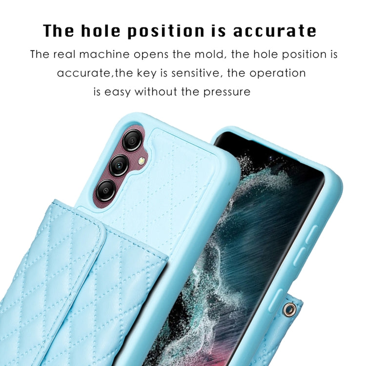 For Samsung Galaxy A14 4G / 5G Horizontal Wallet Rhombic Leather Phone Case