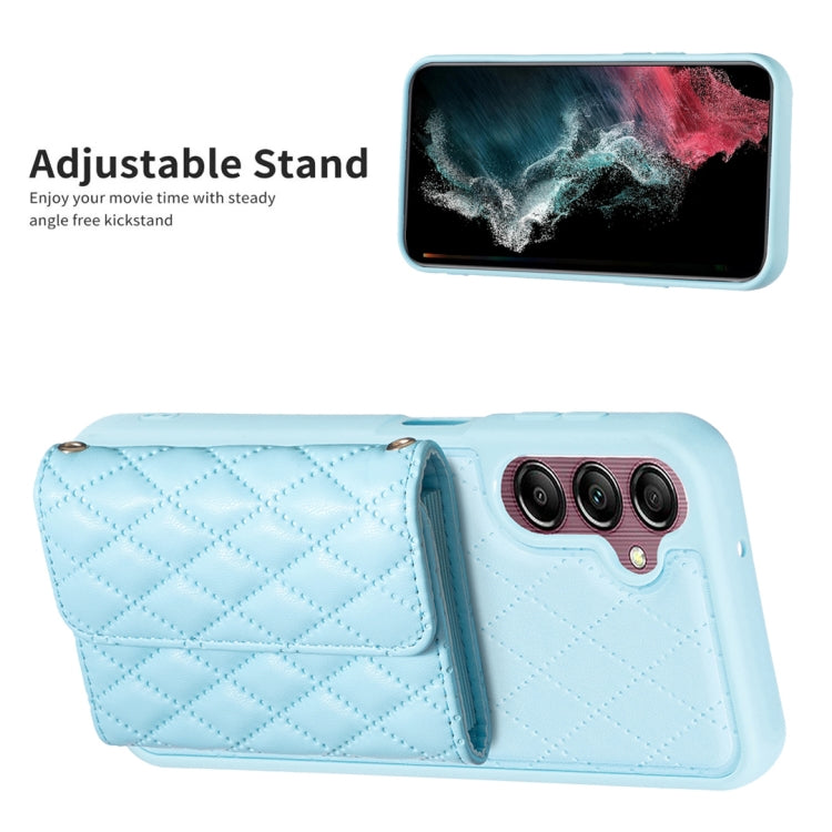 For Samsung Galaxy A14 4G / 5G Horizontal Wallet Rhombic Leather Phone Case
