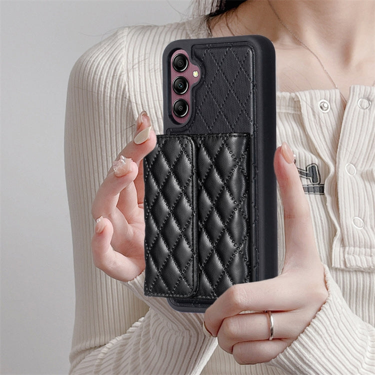 For Samsung Galaxy A14 4G / 5G Horizontal Wallet Rhombic Leather Phone Case