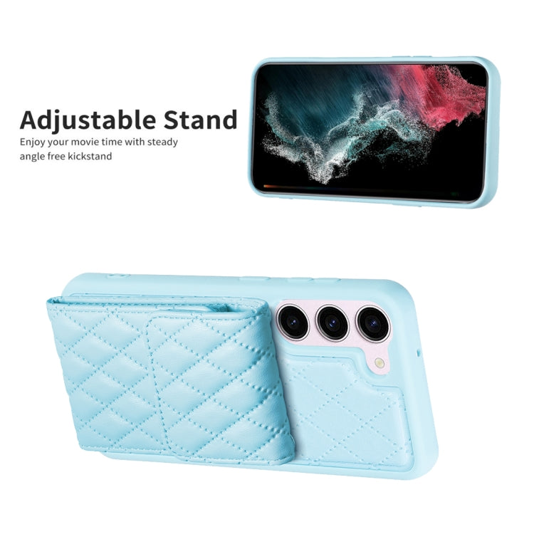 For Samsung Galaxy S23 5G Vertical Wallet Rhombic Leather Phone Case