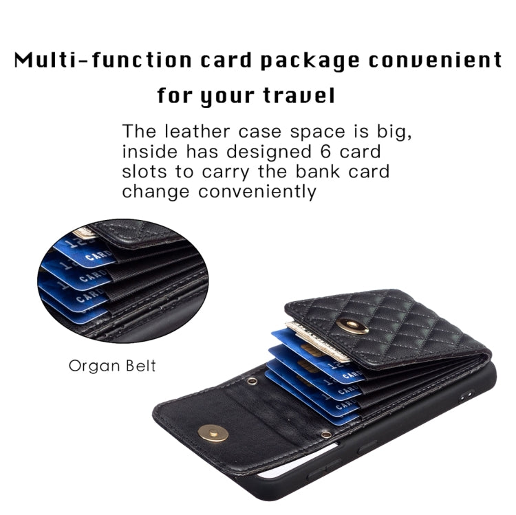 For Samsung Galaxy S21 5G Vertical Wallet Rhombic Leather Phone Case
