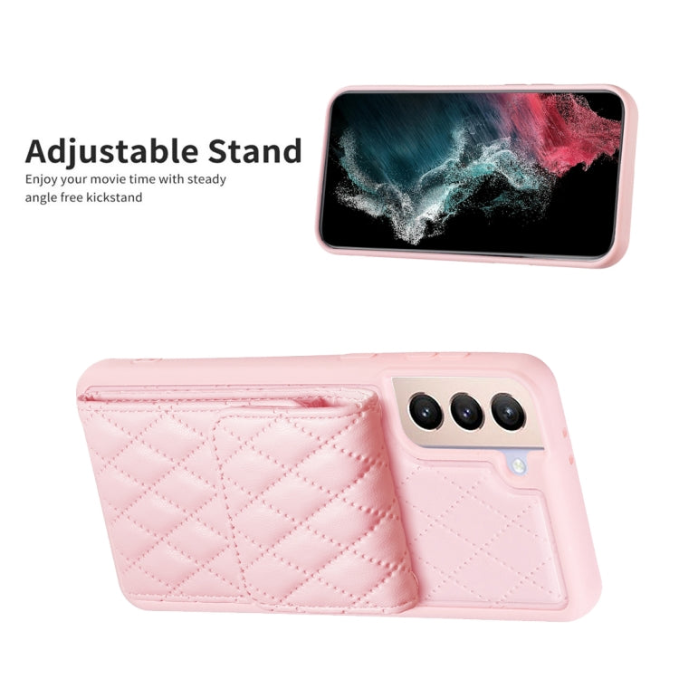 For Samsung Galaxy S21+ 5G Vertical Wallet Rhombic Leather Phone Case