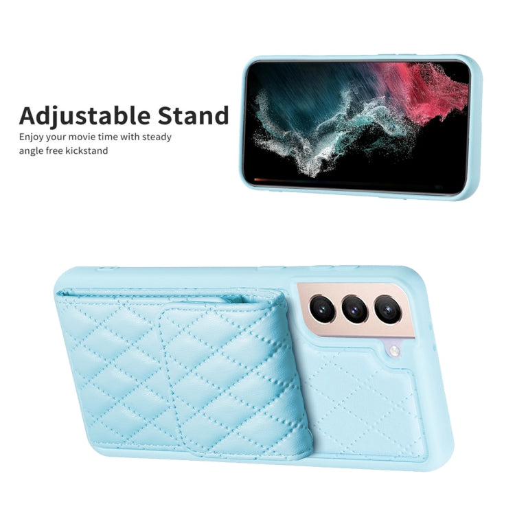 For Samsung Galaxy S21+ 5G Vertical Wallet Rhombic Leather Phone Case