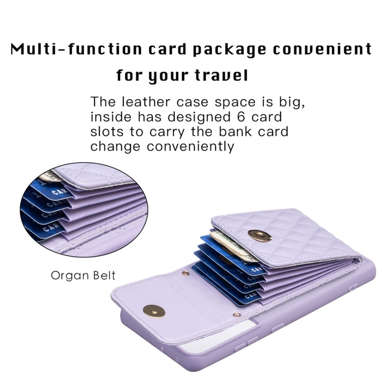 For Samsung Galaxy S21 Ultra 5G Vertical Wallet Rhombic Leather Phone Case