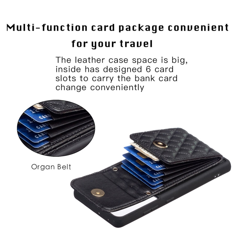 For Samsung Galaxy S21 Ultra 5G Vertical Wallet Rhombic Leather Phone Case