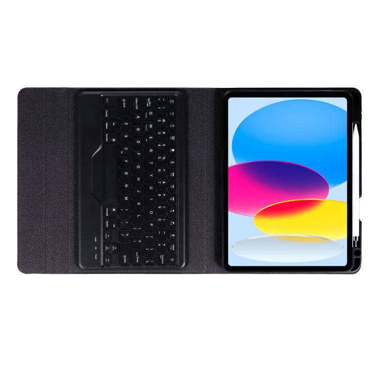 For iPad 10th Gen 10.9 2022 B10 Triangle Holder Tablet Bluetooth Keyboard Leather Case