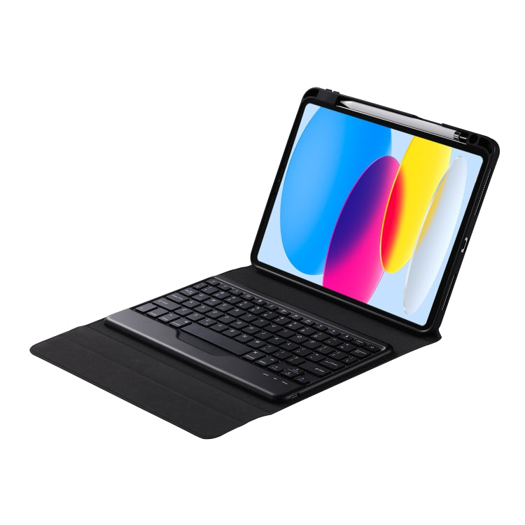 For iPad 10th Gen 10.9 2022 B10 Triangle Holder Tablet Bluetooth Keyboard Leather Case