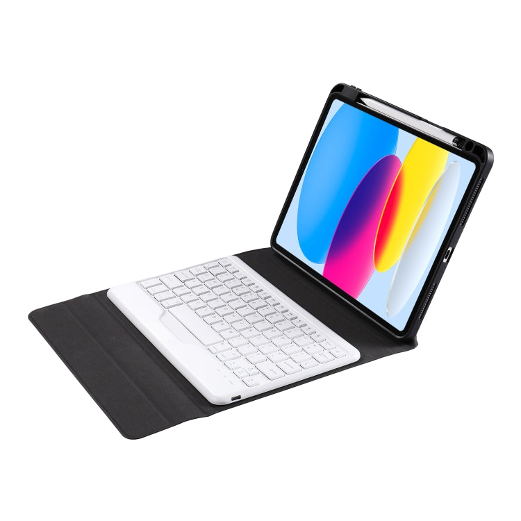 For iPad 10th Gen 10.9 2022 B10 Triangle Holder Tablet Bluetooth Keyboard Leather Case