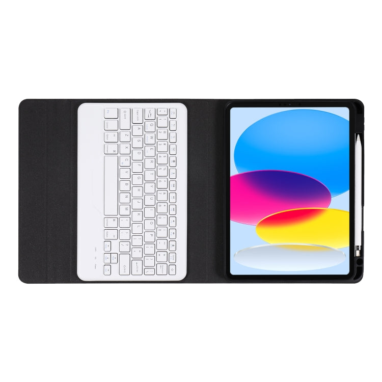 For iPad 10th Gen 10.9 2022 B10 Triangle Holder Tablet Bluetooth Keyboard Leather Case