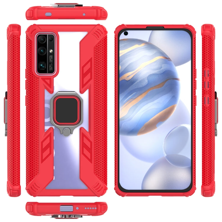 For Huawei Honor 30 PC + TPU Anti-fall Protective Case with Invisible Ring Holder(Red)