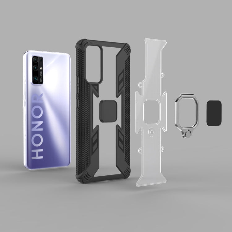 For Huawei Honor 30 PC + TPU Anti-fall Protective Case with Invisible Ring Holder(Red)