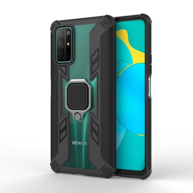 For Huawei Honor 30S PC + TPU Anti-fall Protective Case with Invisible Ring Holder(Black)