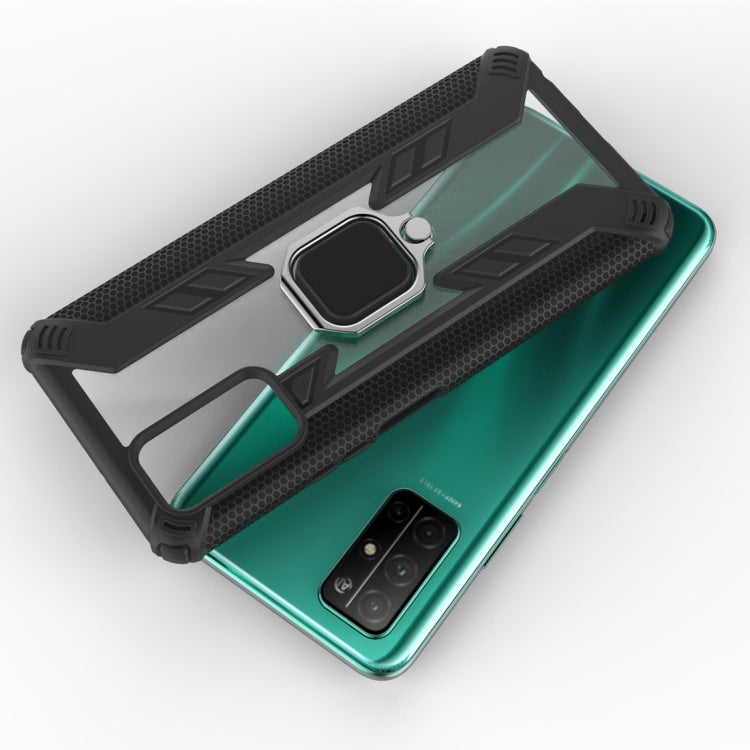 For Huawei Honor 30S PC + TPU Anti-fall Protective Case with Invisible Ring Holder(Black)