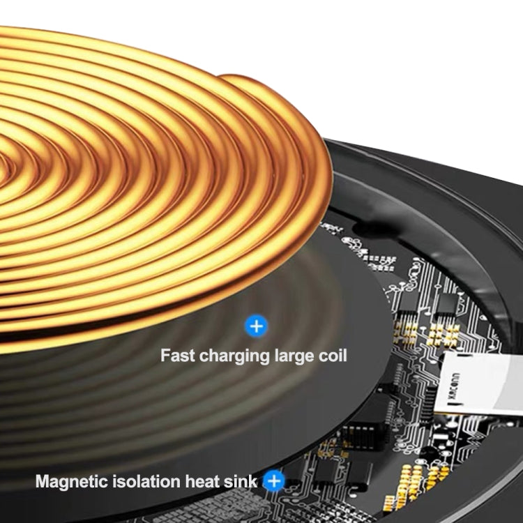 For Samsung Galaxy Z Fold4 / 3 S1 Car Horizontal Navigation Phone Holder Wireless Charger(Black)