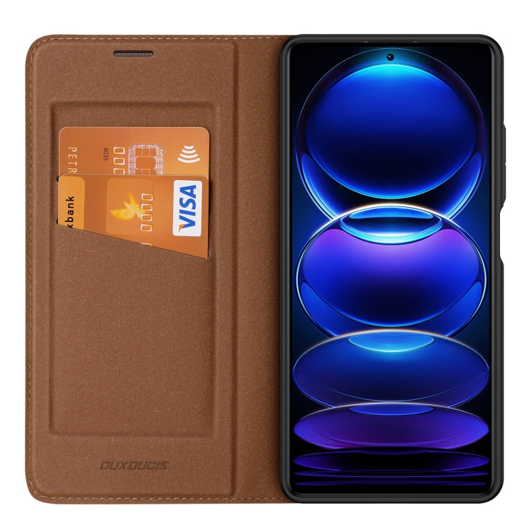 For Xiaomi Redmi Note 12 Pro+ 5G DUX DUCIS Skin X2 Series Horizontal Flip Leather Phone Case