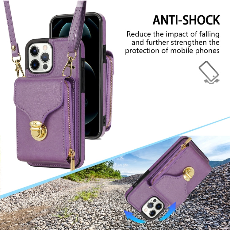 For iPhone 13 Pro Max Zipper Hardware Card Wallet Phone Case